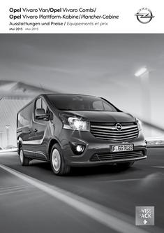 Technische Daten Opel Vivaro A In Opel Vivaro Van Combi Preisliste 15 Von Opel