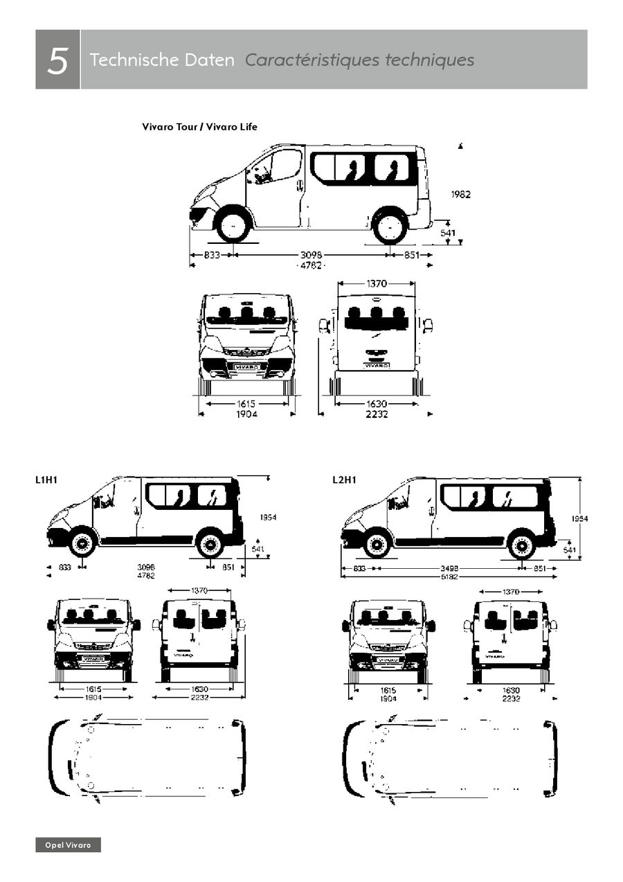 Seite 12 Von Opel Vivaro Combi Tour Life Liste De Prix 13 Franzosisch