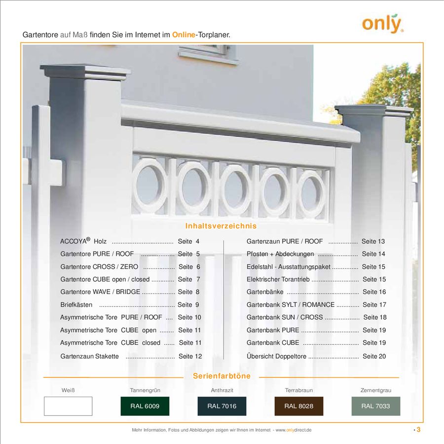 Moderne Gartentore Gartenzaune Und Gartenbanke 2010 Von Only