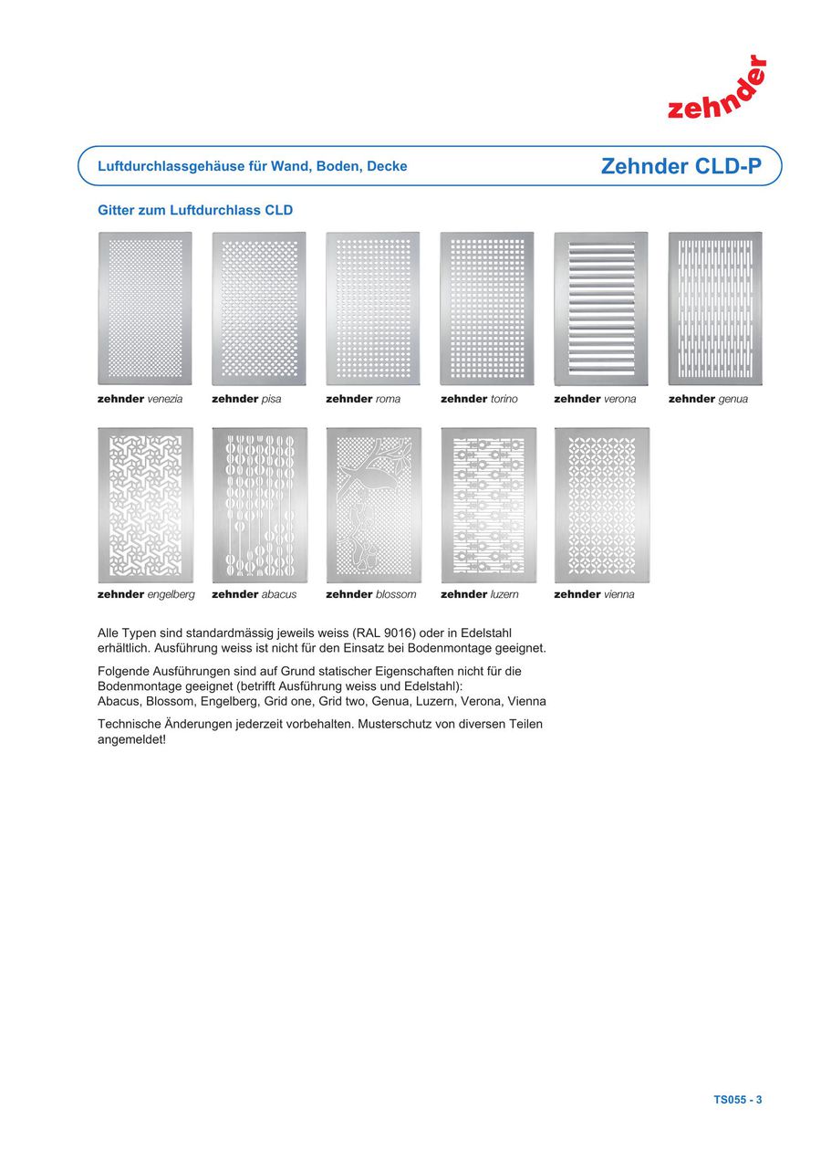 Seite 2 Von Technische Spezifikation Zehnder Cld P 2017