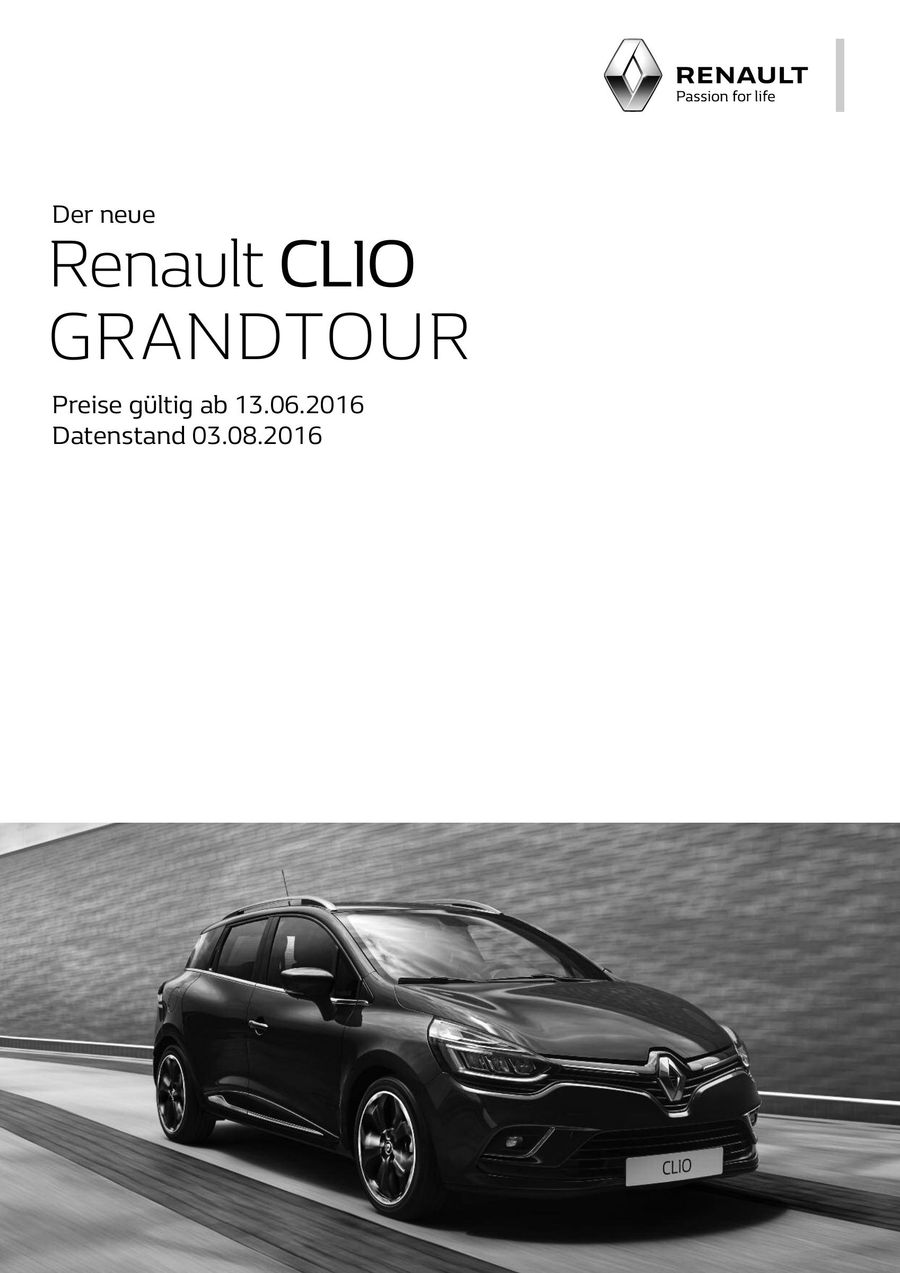 Renault Clio Grandtour Preisliste 16 Von Renault Osterreich