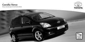 Toyota corolla verso 2007 preisliste